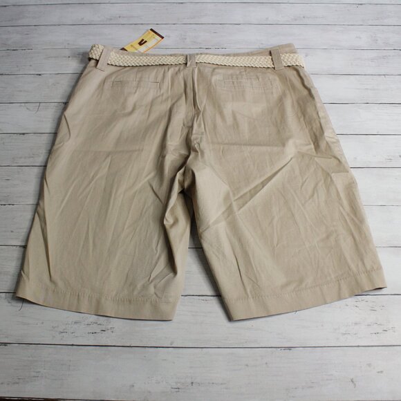 Lee Vintage Women's Belted Shorts Plus Size 20W Tan - Picture 7 of 8